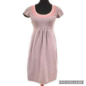 Boden embroidered neck tee shirt dress